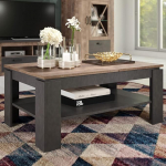 Lomadox moodne ristk&uuml;likukujuline kohvilaud Matera antratsiit ja tubakast tammepuust laius 110 x k&otilde;rgus 47 x s&uuml;gavus 65 cm