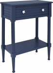 Linon Raleigh akendelaud hoiuruumiga ja tujukate merit&auml;htede sahtlitega, 30,25" pikk, tumesinine