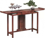 Sahtlitega konsoollaud esikusse, Hiina stiilis t&auml;ispuidust kallutatud peaga disain, dekoratiivsed lauad taustaplaadiga esikusse, magamistuppa, elutuppa