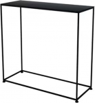 &Otilde;huke konsoollaud esikusse, kompaktne diivanipoolne laud, kitsas pikk baarilaud v&auml;ikestesse ruumidesse, tugev, metallraam, must/valge (suurus: 60 x 25 x 60 cm, v&auml;rv: SC).