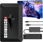 Siseruumide antenn DVB-T/DVB-T2 antennid koos v&otilde;imendiga Indoor, 650 + KM Digitaalne DVBT2 antenn V&auml;ljas asuv siseantenn telerite jaoks, millel on suur vahemaa, mis sobib 4K 1080p ja k&otilde;ikidele teleritele 10 m koaksiaalne