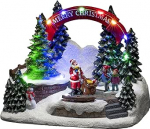 Konstsmide 4244-000 LED-maastik "J&otilde;uluvana ja lapsed" koos muusikaga, valitav energiafunktsioon, 11 v&auml;rvilist dioodi, patareidega, siseruumides, 3 x AA 1,5 V (v.a.)