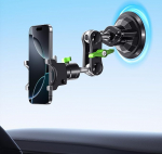 MAGIC JOHN mobiiltelefoni hoidja auto, 360&deg; p&ouml;&ouml;ratav auto telefonihoidja, tugevaim imiv&otilde;imsus ja stabiilne klamber, auto mobiiltelefoni hoidja iPhone Samsungile, auto 4-7-tollise nutitelefoni jaoks (l&uuml;hike)