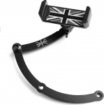 Mobiiltelefoni hoidja Metallist materjalist stabiilne Union Jack Look auto telefoni flip hoidja Sobib Mini Cooper R55 R56 F54 F55 tarvikud Must ja Hall
