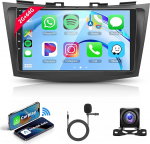2G+64G juhtmevaba Carplay Android 13 autoraadio Suzuki Swift 2011-2017 Suzuki Ertiga 2012-2017 9-tolline autoraadio koos Android auto navigatsiooniga GPS WiFi peeglilink Bluetooth FM/RDS/DAB/DVR/SWC tagumine vaade