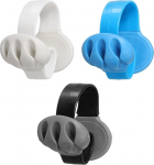 PATIKIL Kabel-Clips, Schreibtischkabel-Organizer, Drahthalter f&uuml;r Kabel, Handy-Ladeger&auml;t, USB-Kabel, Nachttisch, Zuhause, B&uuml;ro, Auto, Schwarz, Wei&szlig;, Blau, 3 St&uuml;ck