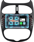 Traadita CarPlay & Android autoraadio Peugeot 206 206CC 206SW 2000-2016, Linux s&uuml;steemi BT 5.0 raadio f&uuml;&uuml;silise helitugevuse reguleerimise, kiire k&auml;ivitamine, Plug & Play Stereo Citroen C2 (13-18) jaoks.