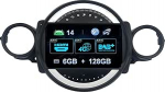 Sisseehitatud DAB+/HDMI/4G Android 14 Double DIN autoraadio BMW Mini Cooper R55 R56 2007-2013 Kaamera MIC tasuta [6G + 128G] koos roolijuhtimisega RDS WiFi Carplay BT5.0 abil.