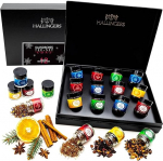 Hallingers Merry Christmas - J&otilde;ulud 12 sorti tee kinkekomplekt j&otilde;uludeks, vegan & gluteenivaba kruvipurkides (komplekt) - kingitus suvel ja t&auml;iuslikuks grillimiseks | Get Well Wish