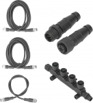 Marine NMEA 2000 Starter Kit kaabli&uuml;henduste otsakute kombinatsioon ABS roostevaba universaalne N2K T-liitmik N2K 4-Way Block