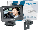 VSG Select ONE 24 4,3-tolline traadita tagurduss&uuml;steem autodele, auto komplekt, mis sisaldab tagurduskaamerat + monitori, lihtne tagantj&auml;rele paigaldada 12V-24V, numbrim&auml;rgikaamera digitaalne, auto tahavaatepeegel