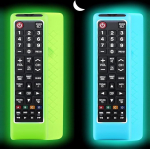 2 Pack Samsung TV Remote Case Cover for Samsung Remote Control for Smart TV, Universal Replacement Silicone Case with Neck Strap Glow in the Dark Blue and Green, universaalne asendus Silikoonist &uuml;mbris koos kaelarihmaga Glow in the Dark Blue ja Green