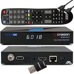 OCTAGON SFX6018 S2+IP H.265 HEVC 1x DVB-S2 HD E2 Linux Smart Receiver, satelliidi vastuv&otilde;tja salvestusfunktsiooniga, kaardilugeja, YouTube, veebiraadio, 300 Mbit WLAN pulk + EasyMouse HDMI kaabel, must