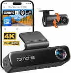 70mai M800 4K Dash Cam auto ees ja taga, STARVIS 2 IMX678 Super Night Vision & F1.7 ava, Dual HDR, integreeritud 128 GB eMMC, parkimise j&auml;lgimine, 4G LTE valikuline & 5 GHz WiFi, GPS, h&auml;&auml;ljuhtimine