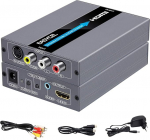 EASYCEL RCA S-Video HDMI konverter, RCA Composite CVBS AV v&otilde;i S-Video + R/L Audio Input to HDMI Output Upscale Converter, toetab 720P/1080P v&auml;ljund l&uuml;liti N64, PS2, Wii, DVD jaoks