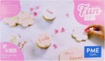 PME FF60 Fun Fonts-Cupcake and Cookie Stamping Set for Cake Design, 66 t&uuml;kki, kollektsioon 3, plastist