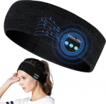 Bluetooth Kopfh&ouml;rer Stirnband, Schlafkopfh&ouml;rer Sport mit 6-10 Std Spielzeit, Atmungsaktives Schwei&szlig;absorbierendes, Seitlichen Reglern Kopfh&ouml;rer Laufen Yoga M&auml;nner Frauen, HiFi Stereo Tech