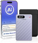 LOBKIN AI Mini diktofon kirjutamisfunktsiooniga, 64 GB diktofon, 118 keeles transkribeeritud ja kokkuv&otilde;tlik h&auml;&auml;le salvestaja, App Control, m&uuml;rav&auml;hendus, sobib koosolekuteks, k&otilde;nedeks