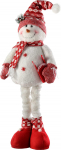 WeRChristmas pikendatavate jalgadega lumemees j&otilde;ulukaunistused, 41-60 cm - punane/valge