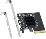 GLOTRENDS U3142C 2-portiline 10Gb USB 3.1 Gen2 Type-C PCIE X4 laienduskaart ASM 3142 kiibiga, tavaline ja madalprofiilne paigaldus