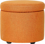 YXZN Stool with Storage Space Footstool Storage Box Removable Lid Padded Linen Seat Solid Wood