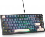 Custom Gaming Keyboard 75 protsenti Hot-Swap, juhtmega mehaaniline RGB klaviatuur koos tihendi ja heli neelavate padjadega Programmeeritav Ameerika QWERTY V400 Apollo