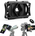 APEXEL universaalne mobiiltelefoni adapter koos kauglukustuse vabastusega 360&deg; p&ouml;&ouml;ramine, mis &uuml;hildub binokli, monokli ja mikroskoobiga, teleskoopi adapter k&otilde;ikidele nutitelefonidele