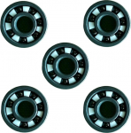 PWQBABJWL Full Ceramic 608 Bearing ZrO2/Si3N4 Ceramic Inline Speed Skates Bearing 7 Beads 608RS Fast Bering (16 Pieces Black Ceramic)