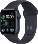 Apple Watch SE (2. p&otilde;lvkond) (GPS, 40 mm) - Alumiiniumkorpus Midnight koos Midnight spordirihmaga - Tavaline (uuenenud)