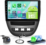 【8 Kern 6+128G】 Carplay Bildschirm f&uuml;r Toyota Aygo/Peugeot 107/Citroen C1 2004-2014, Autoradio Android 10 Zoll Touchscreen mit Android Auto/Navi/WiFi/GPS/RDS/FM/Bluetooth/USB/DSP+R&uuml;ckfahrkamera