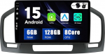 SXAUTO - 6G + 128G - Android 12 IPS autoraadio Opel Holden Insigniale (2008-2014) - Sisseehitatud Carplay/Android Car/DSP - LED kaamera + MIC - DAB roolijuhtimispult kiire boot 360-CAM WiFi - 2 DIN 9
