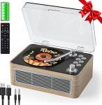 Gueray kaasaskantav CD-m&auml;ngija Bluetooth CD-m&auml;ngija koos k&otilde;larite ja raadio ning kaugjuhtimispuldiga toetab USB/AUX taasesitust k&otilde;rvaklapipesa Tammepuust