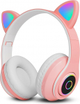 GLOBAL TECH juhtmevabad Bluetooth laste k&otilde;rvaklapid - kokkupandavad kassik&otilde;rvaklapid LED vilkuvate tuledega, sisseehitatud mikrofon, helitugevuse reguleerimine - &uuml;le k&otilde;rvade laste k&otilde;rvaklapid tahvelarvutile, arvutile, s&uuml;learvutile, telefonile