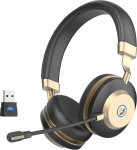 Earbay traadita peakomplekt, V5.3 Bluetooth peakomplekt mikrofoni m&uuml;ra summutamisega ja 45h t&ouml;&ouml;ajaga, Bluetooth k&otilde;rvaklapid mikrofoni vaigistamise ja USB donglega arvutile/telefonile/kontorile/k&otilde;nedele/tiimidele/ruumi/t&ouml;&ouml;le