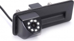 【8 LED &ouml;&ouml;vaatlus】K&otilde;rge kvaliteediga tagantvaate kaamera koos saapak&auml;epidemega ja l&uuml;litiga, veekindel laia nurga asendus VW Skoda Superb Combi / Yeti / Fabia Y6 / Octavia Sedan 2005 / Audi A1 jaoks