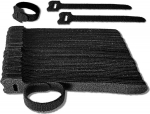 12,5 x 150 mm wiederverwendbare schwarze Kabelbinder, Klettverschluss f&uuml;r PC-Kabelmanagement, Organisation von Kabeln, TV, Schreibtisch, Zuhause, B&uuml;ro und Rechenzentren (50 St&uuml;ck)