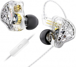 Yinyoo CCZ NC02 In-Ear Surveillance k&otilde;rvaklapid, 10mm 1DD juhtmega IEM k&otilde;rvaklapid mikrofoniga, kerged HiFi m&auml;nguk&otilde;rvaklapid 3,5 mm pistikupesaga, ergonoomiline heliisolatsioonikujundus