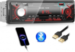 Bluetooth autoraadio 1 DIN autoraadio toetab FM-raadio, AUX/TF, USB taasesitus ja laadimine, plaadi sisend, aja kuvamine