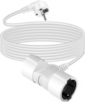 Topeltpistik pistikupesa jaoks, 8 m pikenduskaabel 2 Schuko pistikupesaga, mitme pistikupesa 2-kordne pistikupesa, topeltpikendus 2 kaitsekontaktiga pistikupesaga 2-kordne v&auml;litingimustes kasutatav jaotur Max 3500 W, valge
