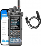Radtel RT-950 PRO amat&ouml;&ouml;rraadio, GPS/APRS, 10W Walkie Talkie, pikamaa k&auml;siraadio, AM/FM/CB/SW/MW/LW RX, Bluetooth rakenduse programmeerimine, NOAA, spektrianal&uuml;saator (koos Prog