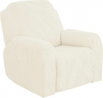 ZYHBBGXFC-XM Liege-Schonbezug, 4/6/8-teiliges Set, Stretch-Sofabezug mit Seitentasche, weicher, Dicker, waschbarer M&ouml;belschutz for Wohnzimmer(Beige,3 Seats)