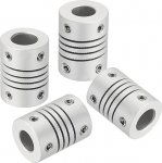 hankekaart Flexible Kupplungen, 7 mm kuni 8 mm, Gelenkverbinder aus Aluminiumlegierung, flexible Wellenkupplungen, Motorkupplung f&uuml;r 3D-Drucker, CNC-Maschine, Motorf&uuml;hrung, DIY-Encoder D15 x L 20 mm