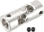 sourcing map Universal Steering Shaft U Joint Coupling 8mm to 8mm Internal Diameter Swivel L35XD14