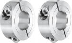 hankimise kaart 2 Pack 17mm Bore Double Split 304 roostevabast terasest Clamp Shaft Collars for Industrial Automation Conveyor Systems