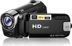 Cuifati videokaamera Camcorder, 1080P 16MP DV kaamera Vlogging Camera Recorder, 2,7-tolline TFT 270 kraadi p&ouml;&ouml;ratav 16X Zoom digitaalne YouTube'i kaamera teismelistele &otilde;pilastele poistele t&uuml;drukutele kingitus (must)