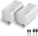 VILTROX Pack of 2 NP-F750 asendusakud Sony NP-F950 F960 F970 F770 F750 F570 F550 Compatible Godox VILTROX Neewer Camcorder/Monitor/Camera
