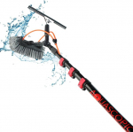 aquascopic 2-in-1 teleskoopvarras koos 5 pinnaharja ja aknapuhastiga - reguleeritava pikkusega aknapuhasti - 7,2 m - aknapuhasti p&auml;ikesepaneelidele - sisemine veevoolikuga