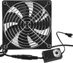 120 mm korpuseventilaator, 220 V PC ventilaator kiiruse juhtimisega, kahekordne kuullaager, telgventilaator, vaikne ventilaator PC s&uuml;learvutile, telerile, raadiole, ruuterile, kere kabinetiserverile, must