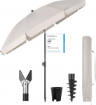 Sekey&reg; p&auml;ikesevarju, stabiilne rannavarju koos maapinnal&auml;hedase muhviga ja kaitsekattega r&otilde;dule, aeda ja terrassile, kallutusnurk ja k&otilde;rgus reguleeritav, &uuml;mmargune p&auml;ikesekaitse UPF 50+, halli-beež