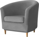 Komplekt 2 Klubitooli kaitsev kate pestav Stretch diivan Slipcover Tub Chair Protector Club Chair Cover M&ouml;&ouml;blikate elastse Stretch Velvetiga (tumehall)